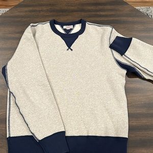 Wallace & Barnes Sweater - Medium - Oatmeal and Blue